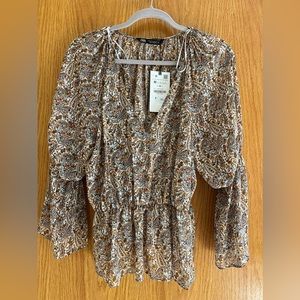 Zara paisley blouse